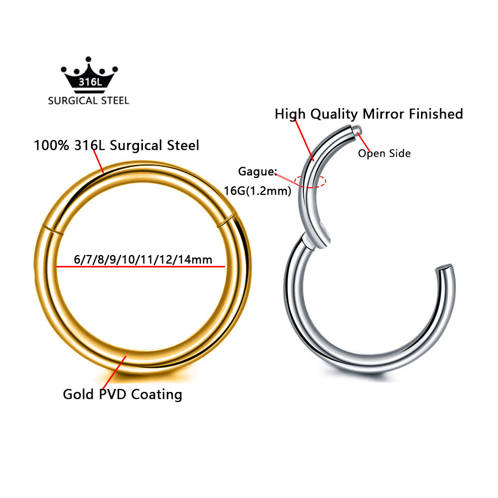 316L الجراحية الصلب الفرس الجز - مراجعة Conch Earring Hoop وسعره