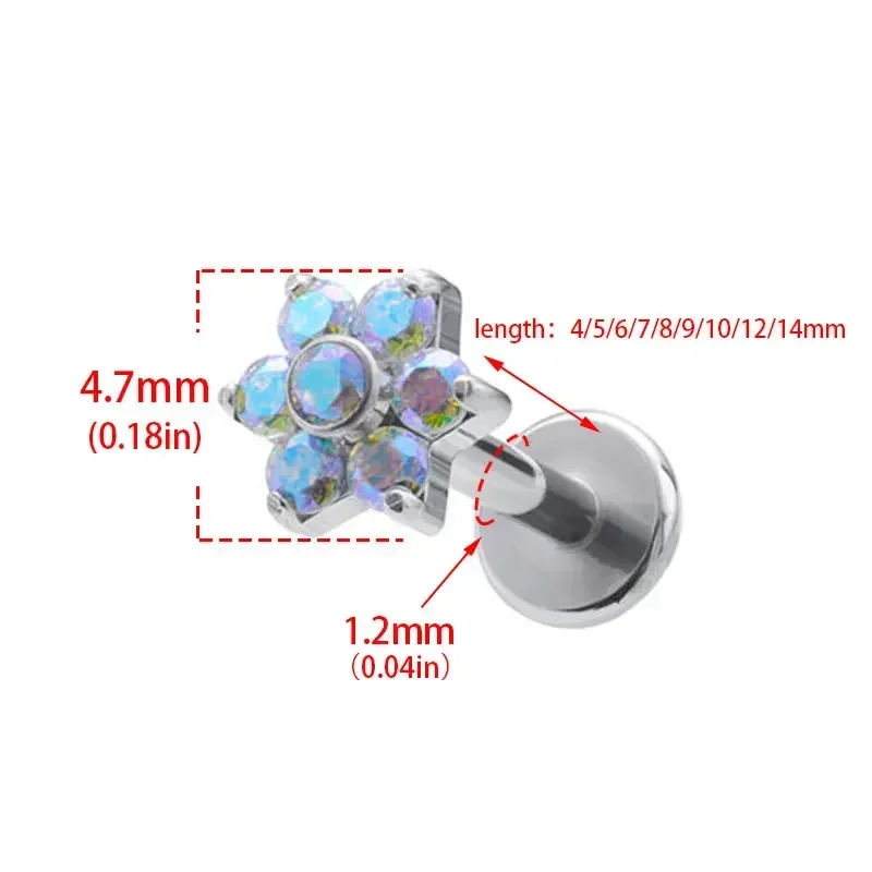 ASTM F136 ثقب زهرة التيتانيوم  - مراجعة Zoor Body Jewelry وسعره