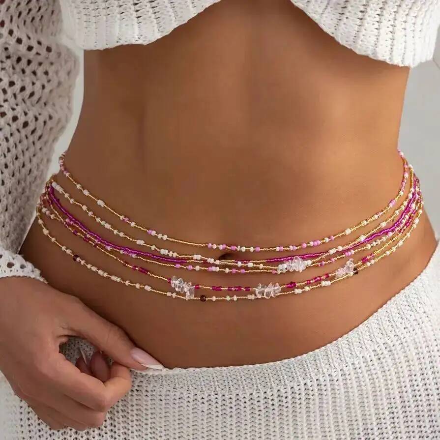مجموعة من 6 قطع سلاسل خصر بوهي - مراجعة Body Jewelry وسعره