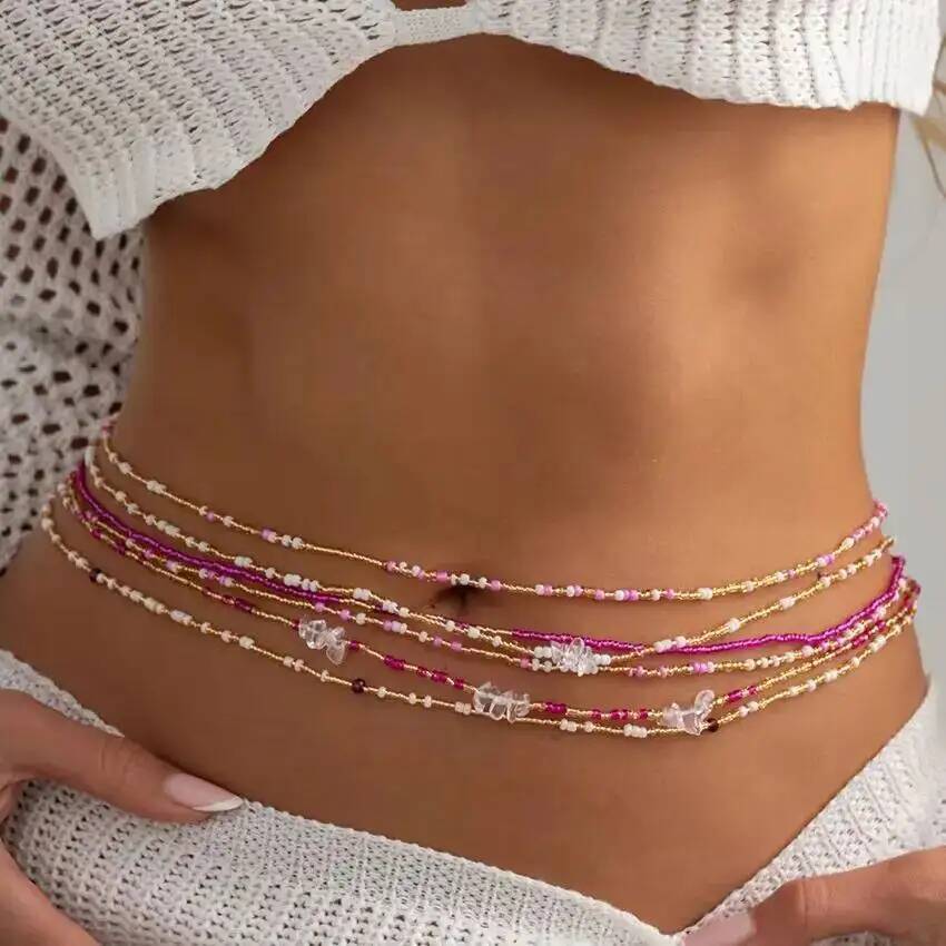 مجموعة من 6 قطع سلاسل خصر بوهي - مراجعة Body Jewelry وسعره