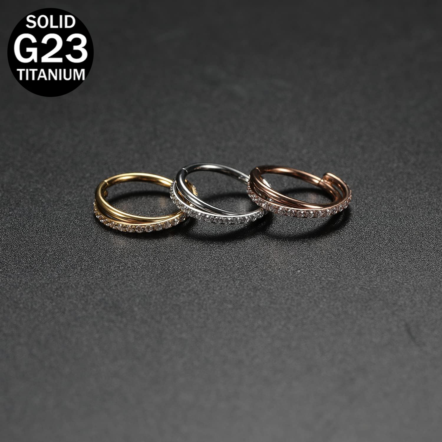 1pcs 16G الغضروف أقراط حلقة ال - مراجعة Clicker Ring Seamless وسعره